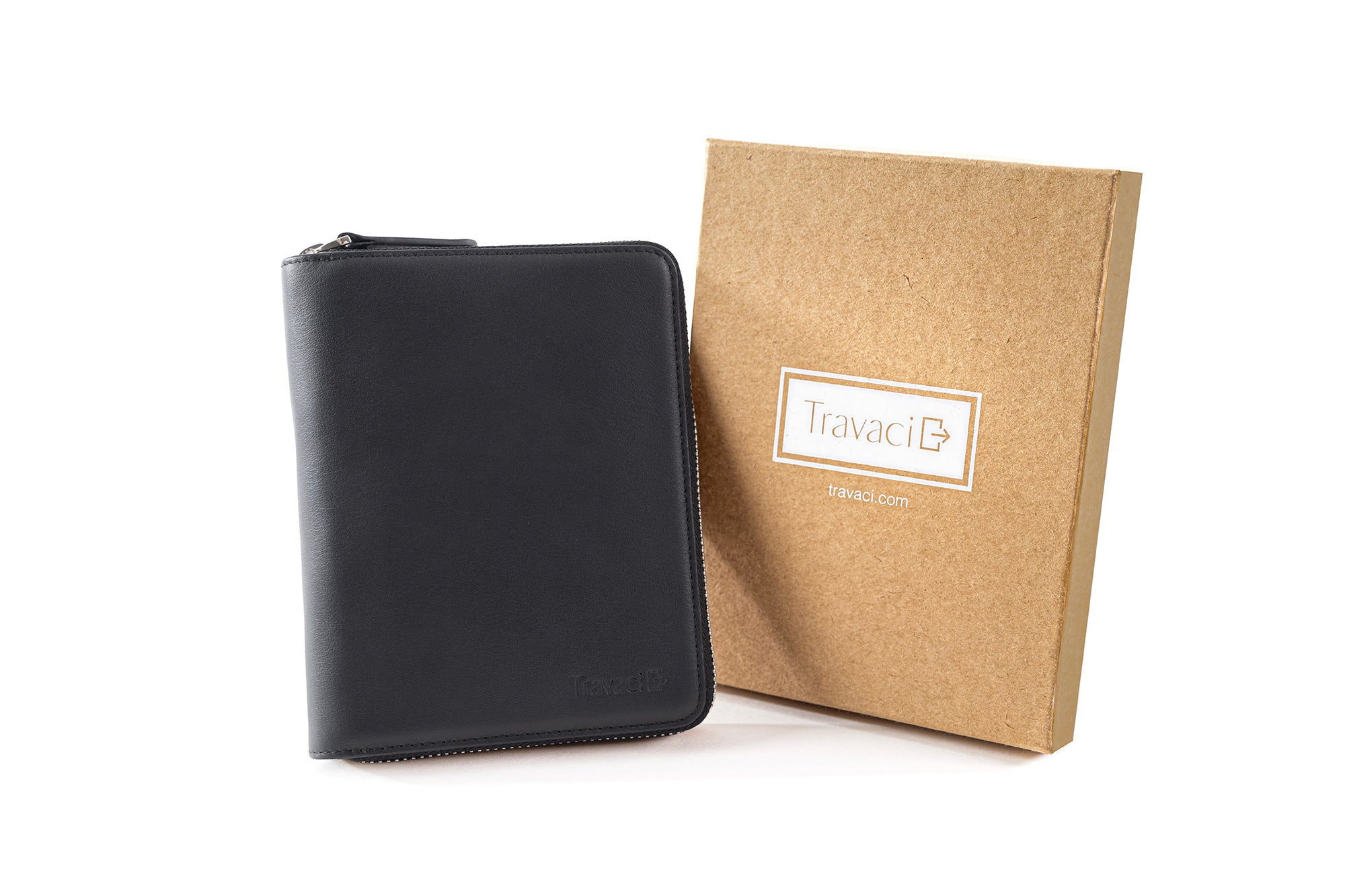 Couple's Leather Passport Wallet (Black)