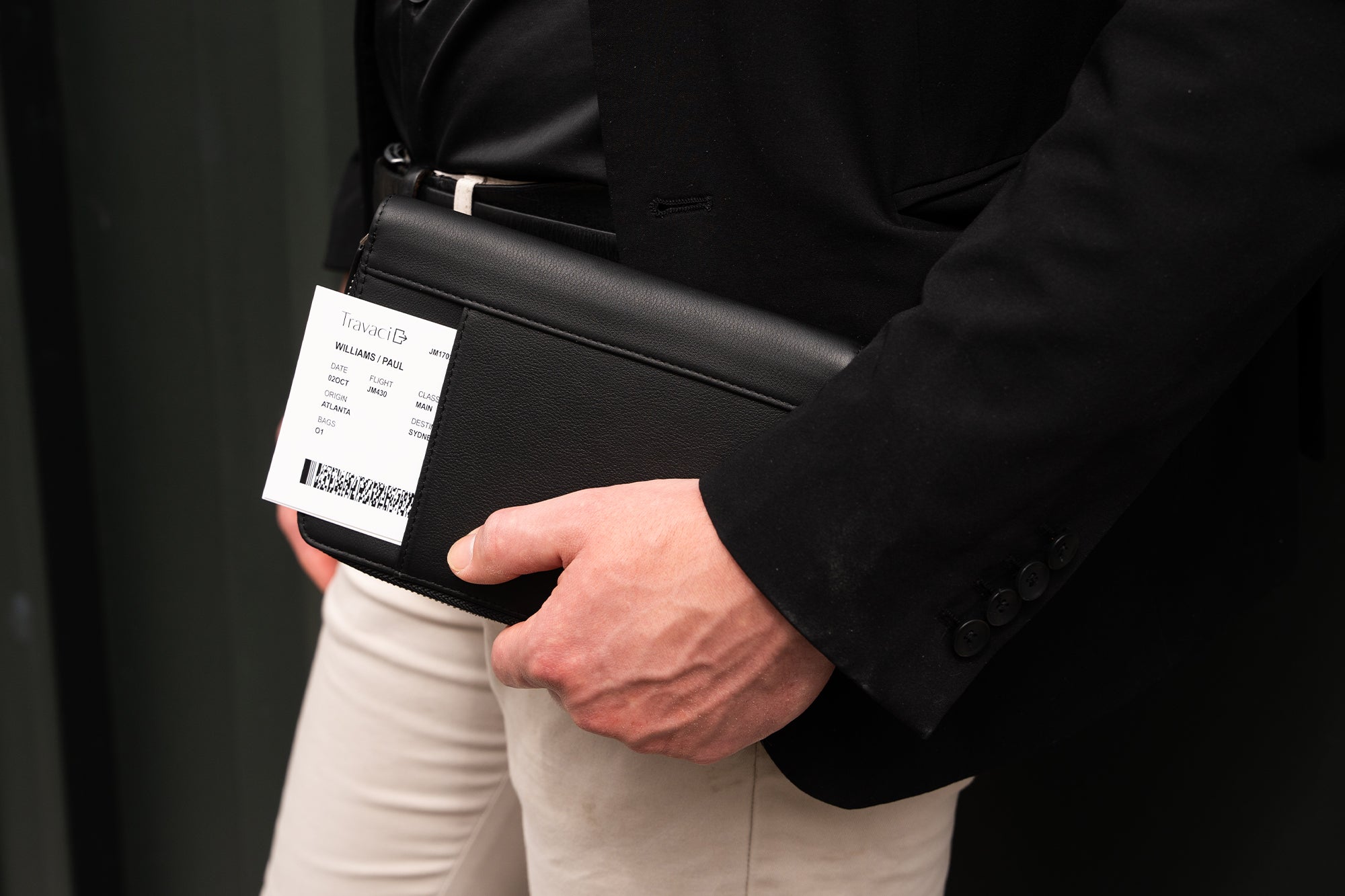 Family Leather Passport Wallet (Black)