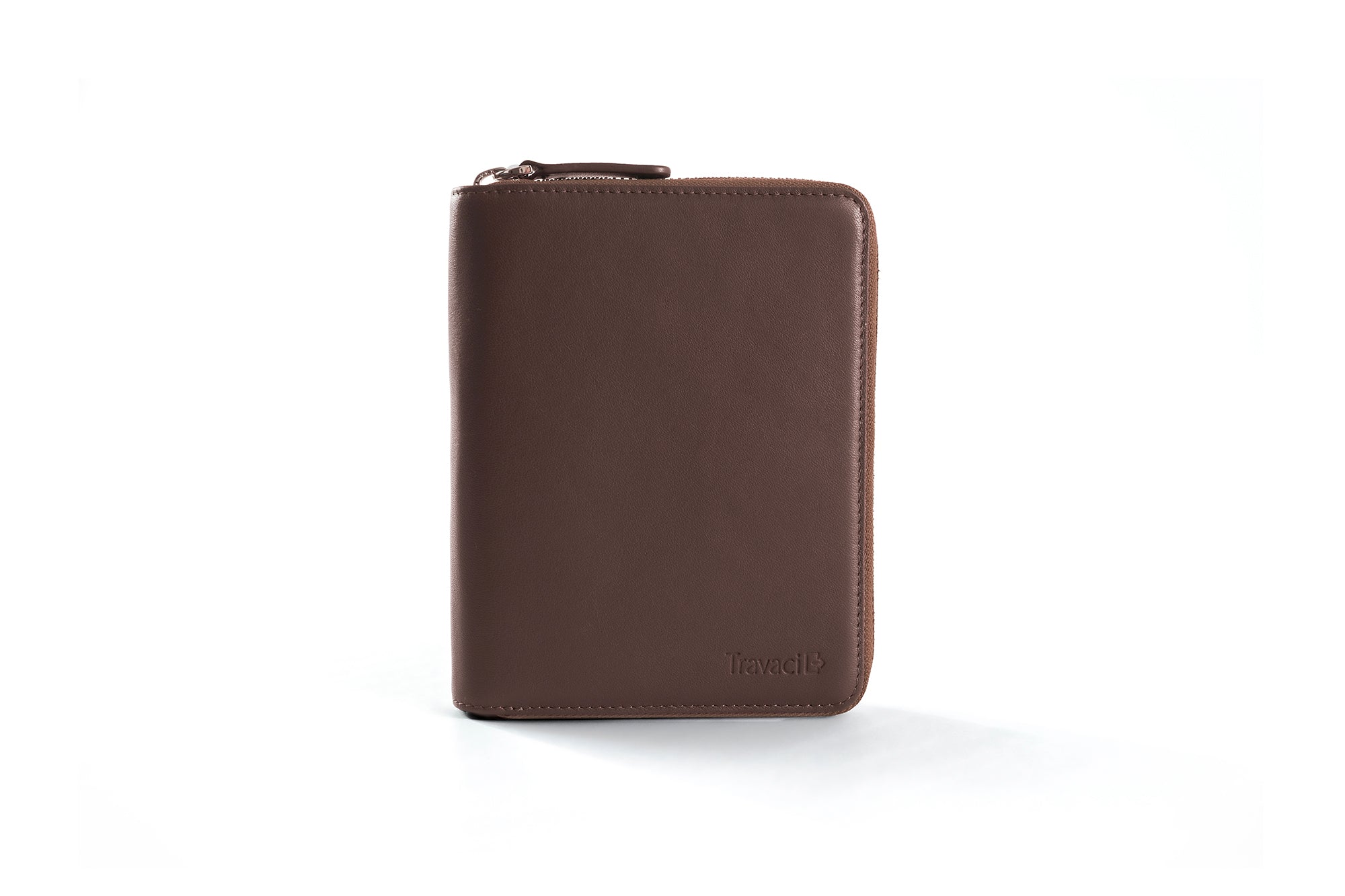 Couple's Leather Passport Wallet (Dark Brown)