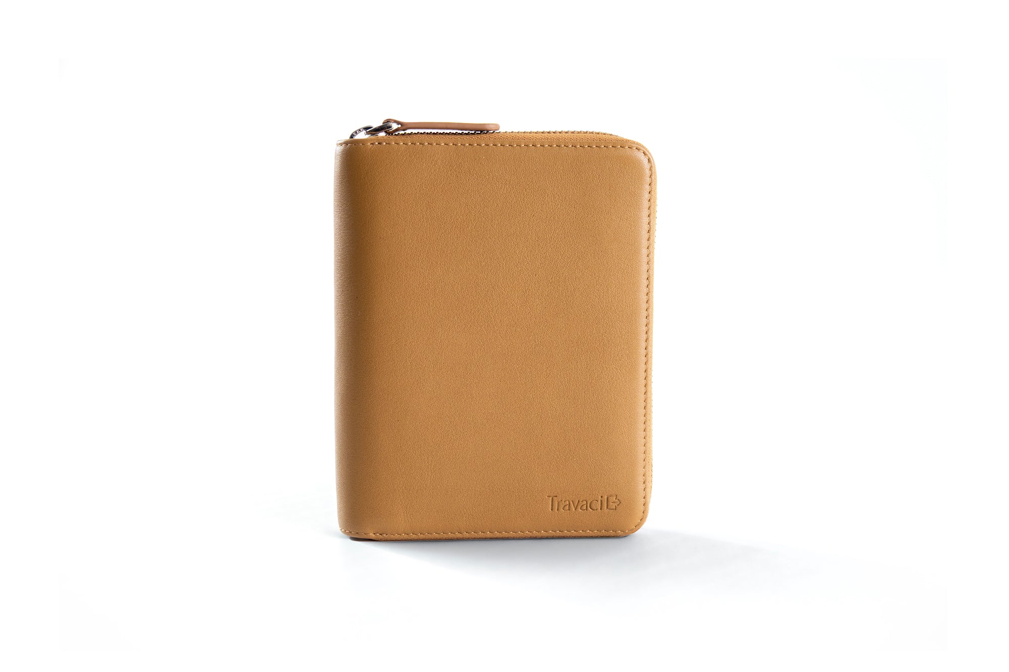Couple's Leather Passport Wallet (Camel)