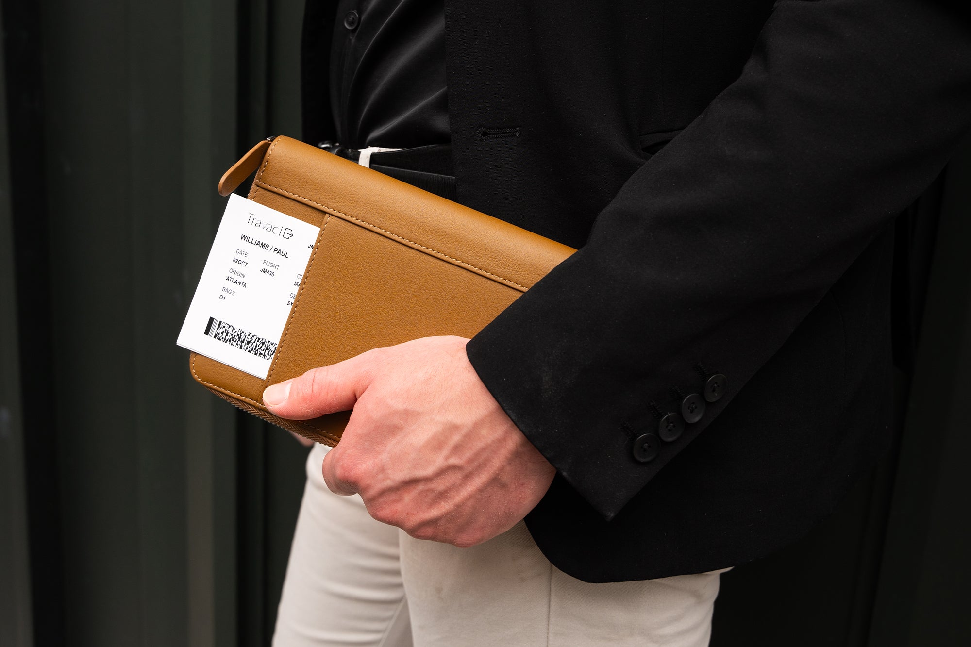 Family Leather Passport Wallet (Camel)